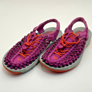 Keen Uneek Rock Sandles Bungee Stretch Magenta Orange Women's 6